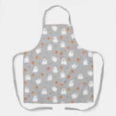 Schattigee Ghost & Pumpkin Grey Halloween Pattern Schort (Voorkant)