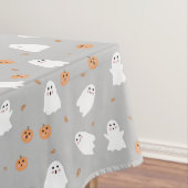 Schattigee Ghost & Pumpkin Grey Halloween Pattern Tafelkleed (Voorbeeld)