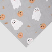 Schattigee Ghost & Pumpkin Grey Halloween Pattern Tissuepapier (Detail)