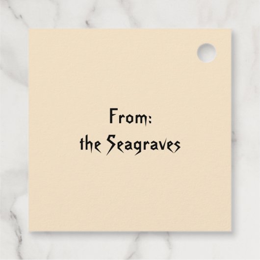 Schattigee Ghost Pumpkin Halloween Bedankjes Labels (Achterkant)