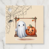 Schattigee Ghost Pumpkin Halloween Bedankjes Labels (Voorkant)