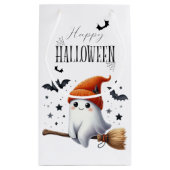 Schattigee Ghost Pumpkin Halloween Holiday Klein Cadeauzakje (Achterkant)