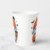 Schattigee Ghost Pumpkin Halloween Holiday Papieren Bekers (Rechts)