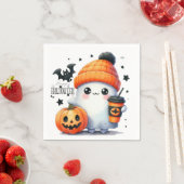 Schattigee Ghost Pumpkin Halloween Holiday Servet (Insitu)