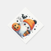 Schattigee Ghost Pumpkin Halloween Holiday Servet (Hoek)