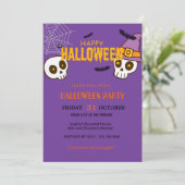 Schattigee Ghost & Pumpkin Halloween Kaart (Staand voorkant)
