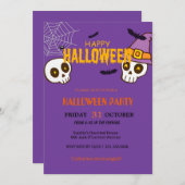 Schattigee Ghost & Pumpkin Halloween Kaart (Voorkant / Achterkant)