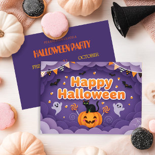 Schattigee Ghost & Pumpkin Halloween Kaart
