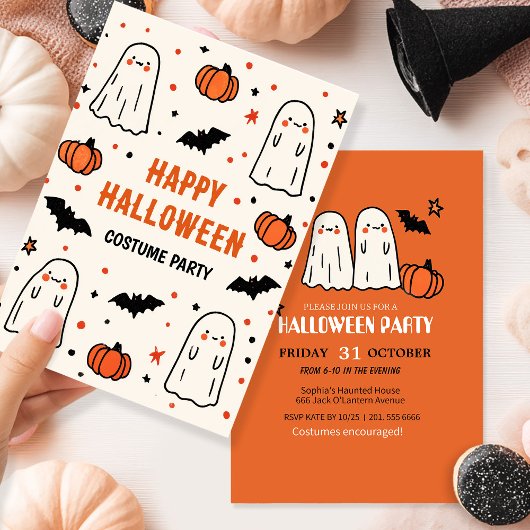 Schattigee Ghost & Pumpkin Halloween Kaart