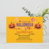 Schattigee Ghost & Pumpkin Halloween Kaart (Staand voorkant)