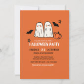 Schattigee Ghost & Pumpkin Halloween Kaart (Achterkant)