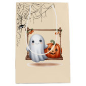 Schattigee Ghost Pumpkin Halloween Medium Cadeauzakje (Voorkant)