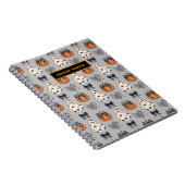 Schattigee Ghost Pumpkin Halloween Notitieboek (Rechterzijde)