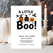 Schattigee Ghost & Pumpkin Halloween Party Uitnodi Kaart