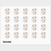 Schattigee Ghost & Pumpkin Halloween Ronde Sticker (Vel)