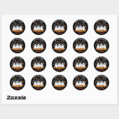 Schattigee Ghost & Pumpkin Halloween Ronde Sticker (Vel)