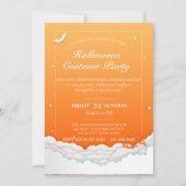 Schattigee Ghost & Pumpkin Halloween Uitnodiging (Achterkant)
