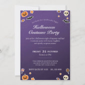 Schattigee Ghost & Pumpkin Halloween Uitnodiging (Achterkant)