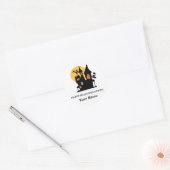 Schattigee Ghost Pumpkin Happy Halloween gepersona Ronde Sticker (Envelop)