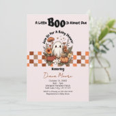 Schattigee Ghost & Pumpkin Herfst Halloween Baby s Kaart (Staand voorkant)