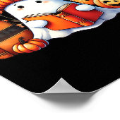 Schattigee Ghost Reading Book Lovers Halloween Gho Poster (Hoek)