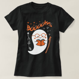 Schattigee Ghost Reading: Halloween Teacher Design T-shirt