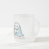 Schattigee Ghost Reading Mok – Gezellig Motivatie  (Voorkant rechts)