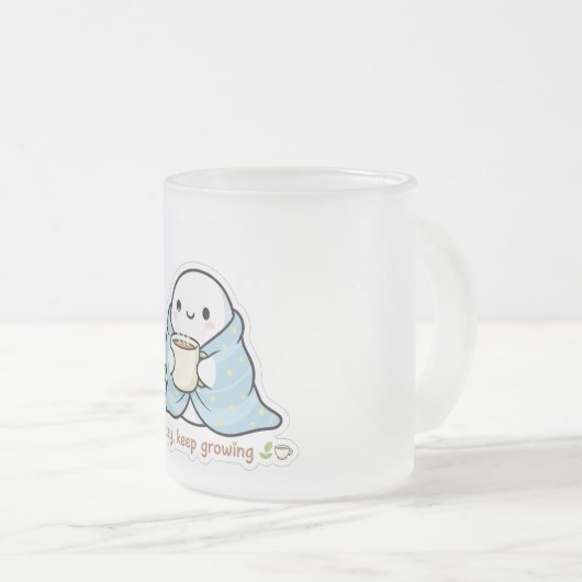 Schattigee Ghost Reading Mok – Gezellig Motivatie  (Voorkant rechts)