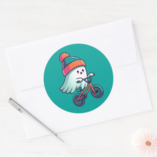 Schattigee ghost riding bike Stickers (Envelop)