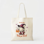 Schattigee Ghost Rolschaatsen Trick or treat Custo Tote Bag (Voorkant)