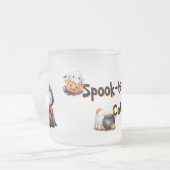 Schattigee Ghost Snoep Custom Spook Matglas Koffiemok (Voorkant links)