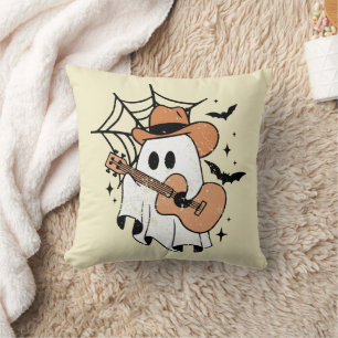 Schattigee Ghost Spelen Gitaar Grappige Halloween Kussen