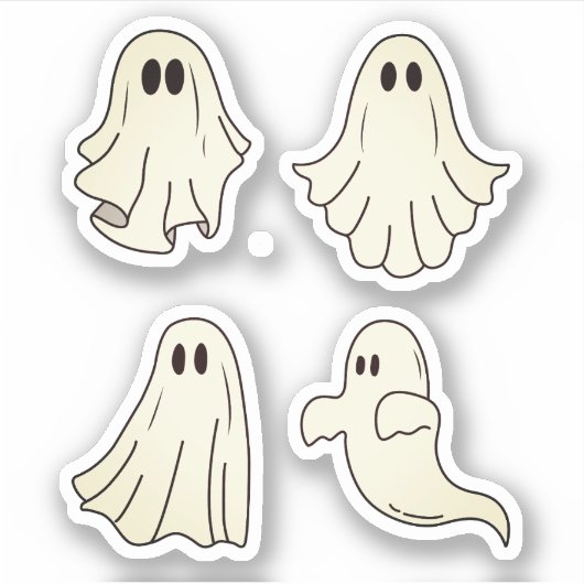 Schattigee Ghost Sticker Pack, Ghoul, Halloween St (Voorkant)