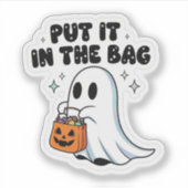 Schattigee Ghost Sticker - "Zet het in de tas" Hal (Voorkant)