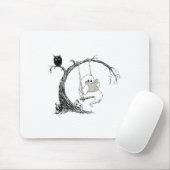 Schattigee Ghost Swinging Leesboek Halloween Ghost Muismat (Met muis)