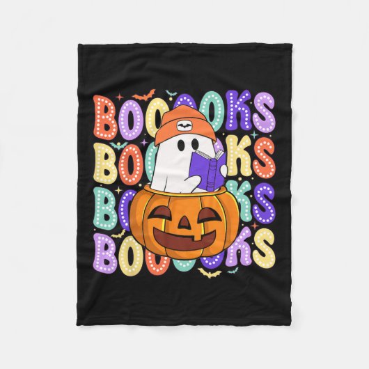 Schattigee Ghost Teacher Halloween Librarian Lees Fleece Deken (Voorkant)