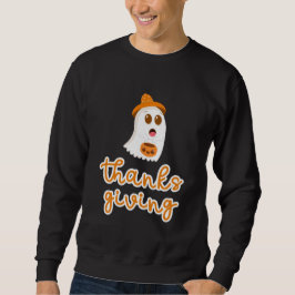 Schattigee Ghost Thanksgiving Typografie Holiday D Trui