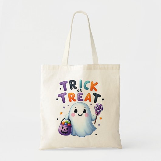 Schattigee Ghost Trick or treat Bag Tote Bag (Voorkant)