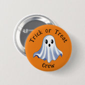 Schattigee Ghost Trick or treat Crew Button (Voorkant /achterkant)