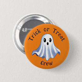 Schattigee Ghost Trick or treat Crew Button