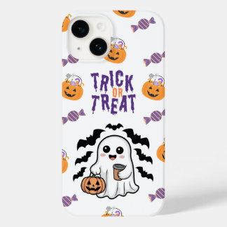 Schattigee Ghost Trick or treat Halloween iPhone C Case-Mate iPhone 14 Hoesje