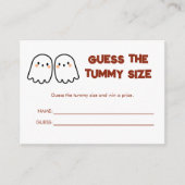 Schattigee Ghost Twins Baby shower Guess Tummy Siz Informatiekaartje (Voorkant)