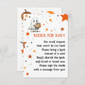 Schattigee Ghost Waterverf Halloween Boeken voor B Informatiekaartje (Voorkant / Achterkant)