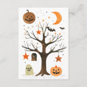 Schattigee Ghost Waterverf Halloween Boeken voor B Informatiekaartje (Achterkant)