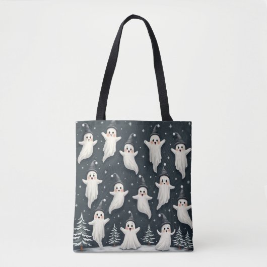 Schattigee Ghost Winter Canvas tas (Voorkant)