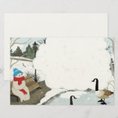 Schattigee Ghost winter eendenvijver Briefpapier (Voorkant / Achterkant)