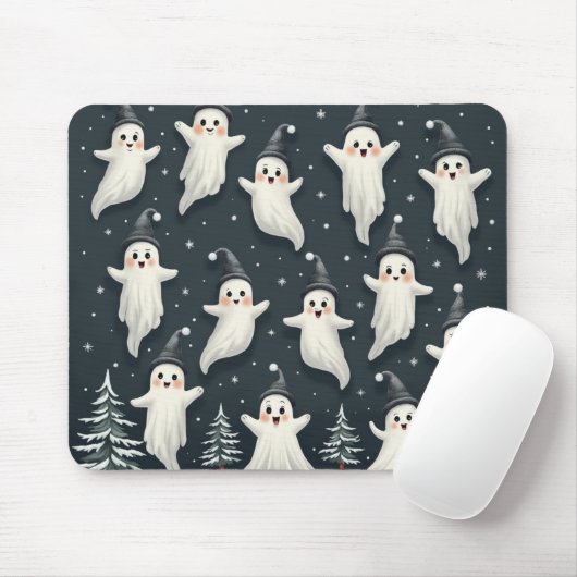 Schattigee Ghost Winter Pattern Muismat (Met muis)