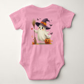 Schattigee Ghost Witch Halloween Baby Bodysuit (Achterkant)