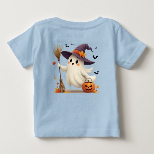 Schattigee Ghost Witch Halloween peuter T-shirt (Achterkant)