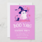 Schattigee Ghost Witch Kinder Halloween Kostuumfee Kaart (Voorkant)